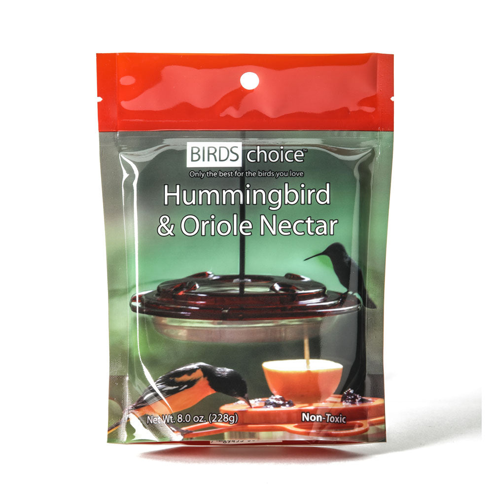 Hummingbird and Oriole Nectar 8 oz. Resealable Pouch Birds Choice