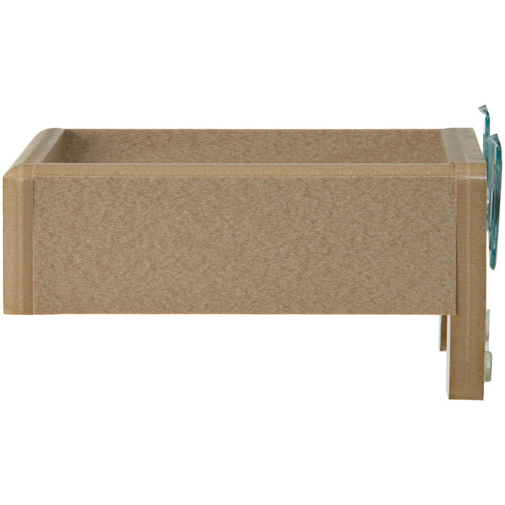 Platform Bird Feeder Window Mount in Taupe Recycled Plastic Small - Birds Choice