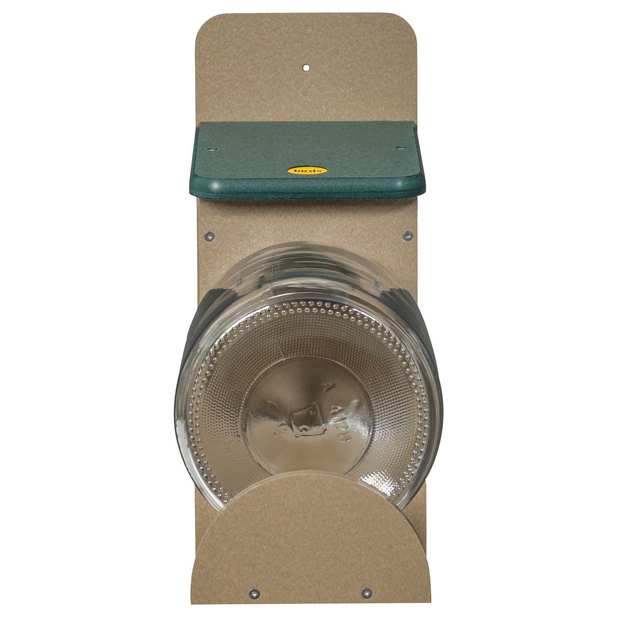 Squirrel Jar Feeder in Taupe and Green Recycled Plastic - Birds Choice