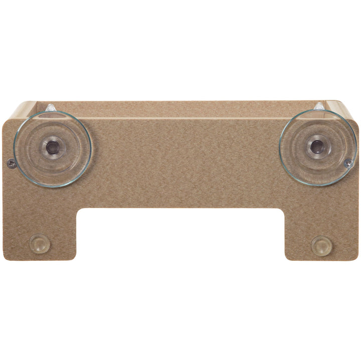Platform Bird Feeder Window Mount in Taupe Recycled Plastic Small - Birds Choice