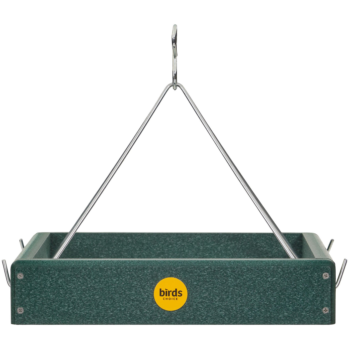 Small Hanging Platform Feeder in Green Recycled Plastic