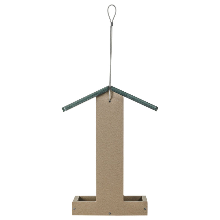 Bluejay Feeder in Taupe and Green Recycled Plastic - Birds Choice