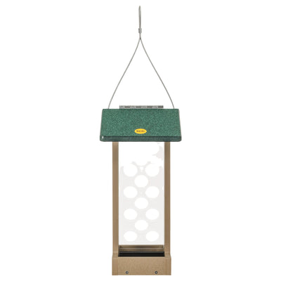 Bluejay Feeder in Taupe and Green Recycled Plastic
