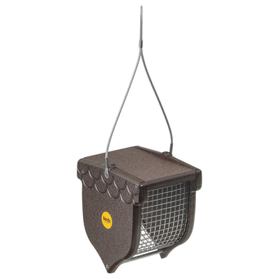 Shelled Peanut Bird Feeder in Brown Recycled Plastic