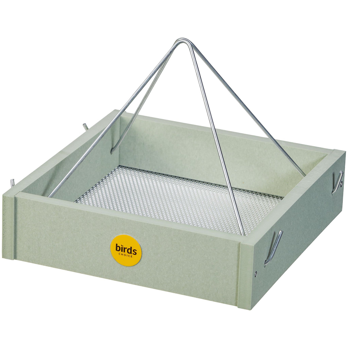 Small Hanging Tray Bird Feeder in Sage Green Recycled Plastic - Birds Choice