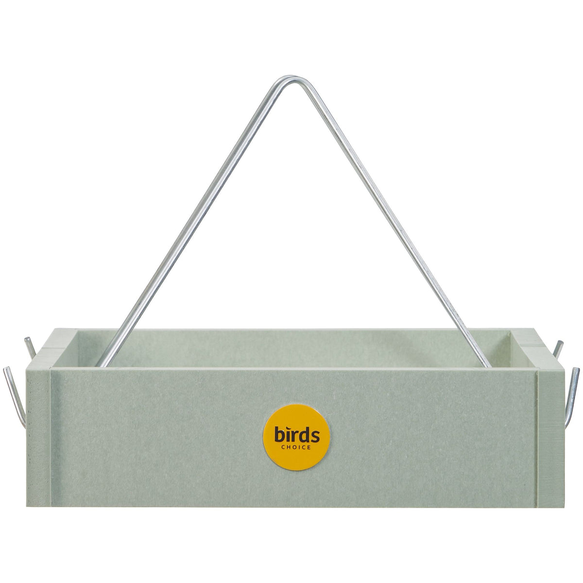 Small Hanging Tray Bird Feeder in Sage Green Recycled Plastic - Birds Choice