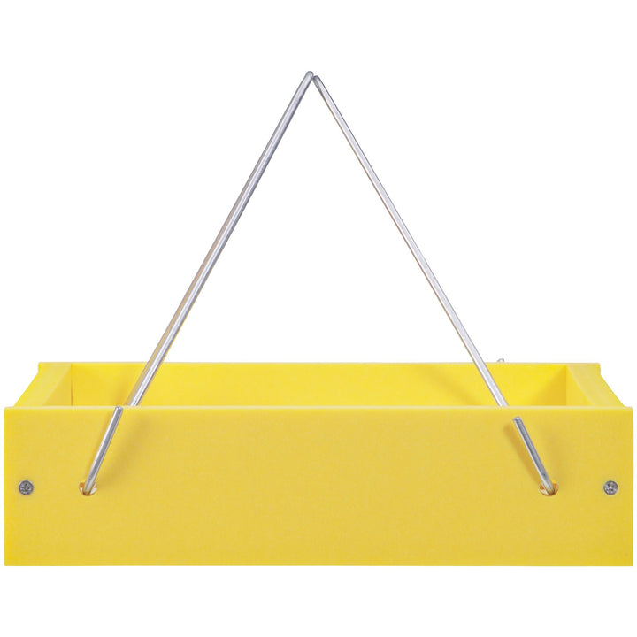 Small Hanging Tray Bird Feeder in Yellow Recycled Plastic - Birds Choice