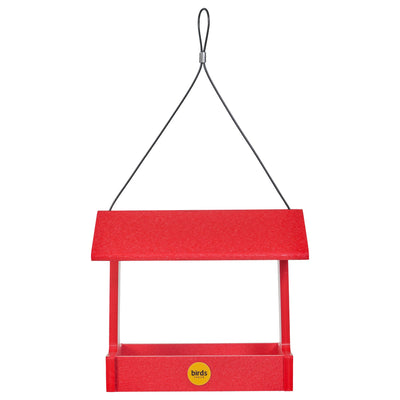 Fly-Thru Feeder in Red Recycled Plastic - Birds Choice