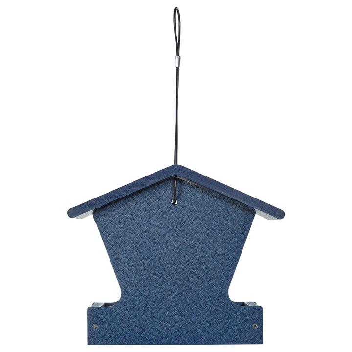 Small Hopper Feeder in Blue Recycled Plastic - Birds Choice