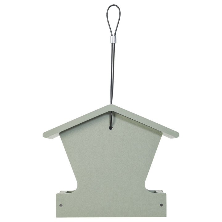 Small Hopper Feeder in Sage Green Recycled Plastic - Birds Choice