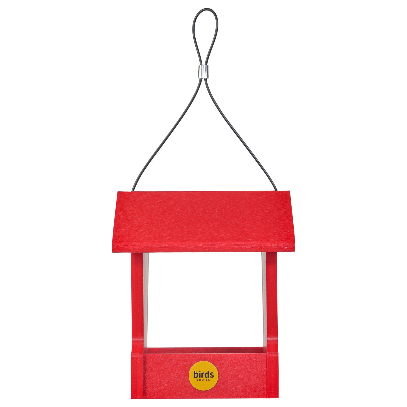 Small Hopper Feeder in Red Recycled Plastic - Birds Choice