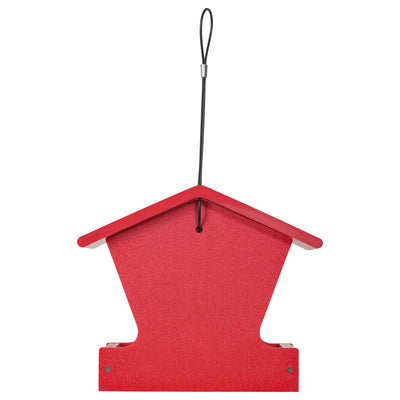 Small Hopper Feeder in Red Recycled Plastic - Birds Choice