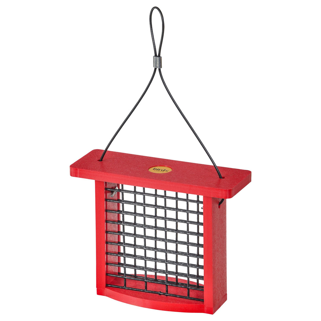 Recycled Plastic Suet Feeder in Red - Birds Choice