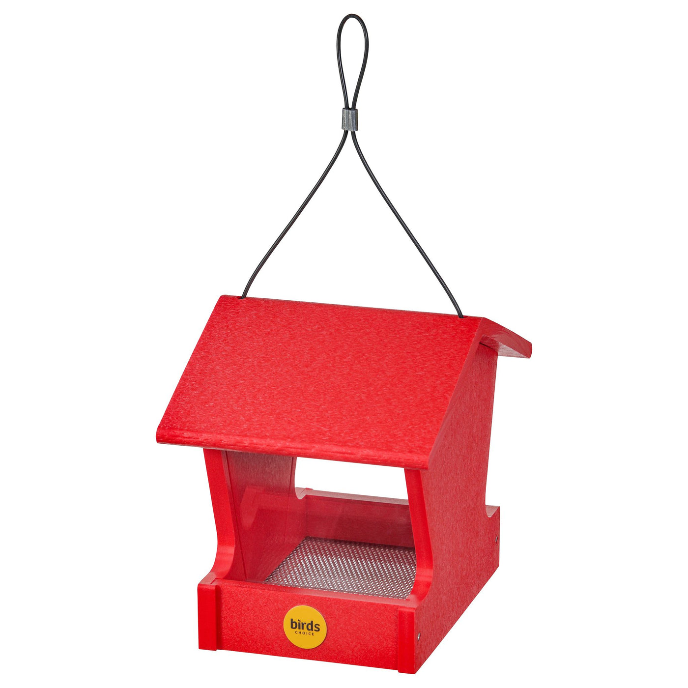 Small Hopper Feeder in Red Recycled Plastic - Birds Choice