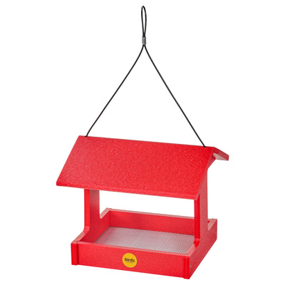 Fly-Thru Feeder in Red Recycled Plastic - Birds Choice