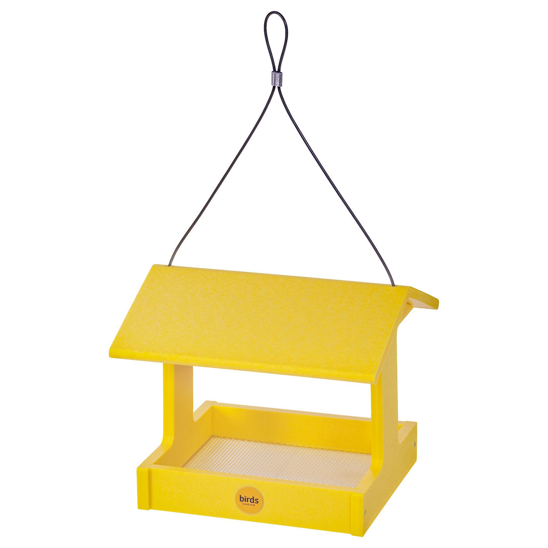 Recycled Plastic Fly-Thru Feeder in Yellow - Birds Choice