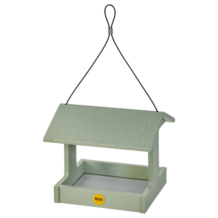 Recycled Plastic Fly-Thru Feeder in Sage Green - Birds Choice