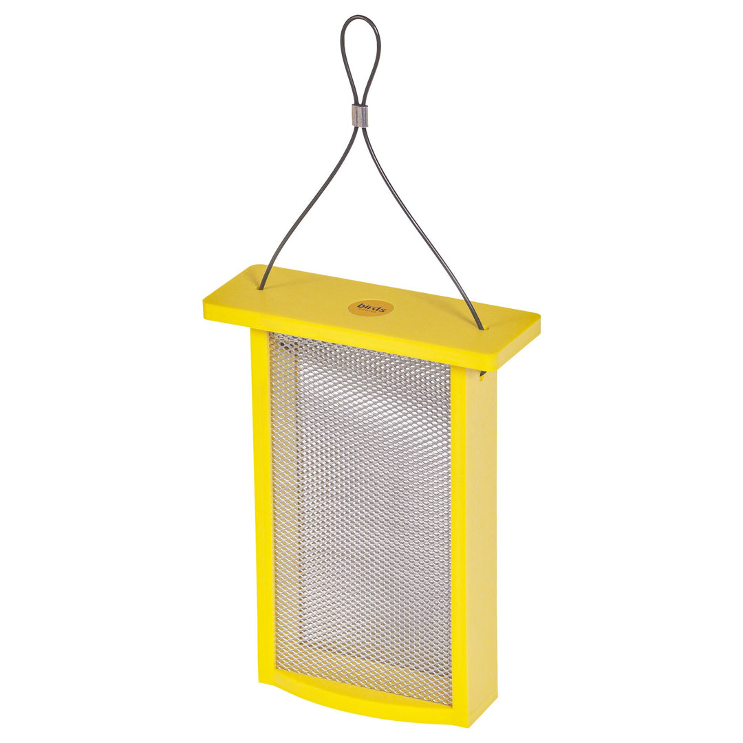 Tall Finch Bird Feeder in Yellow Recycled Plastic - Birds Choice