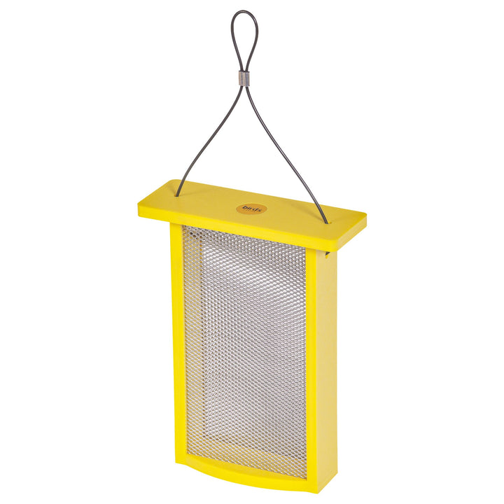 Tall Finch Bird Feeder in Yellow Recycled Plastic - Birds Choice