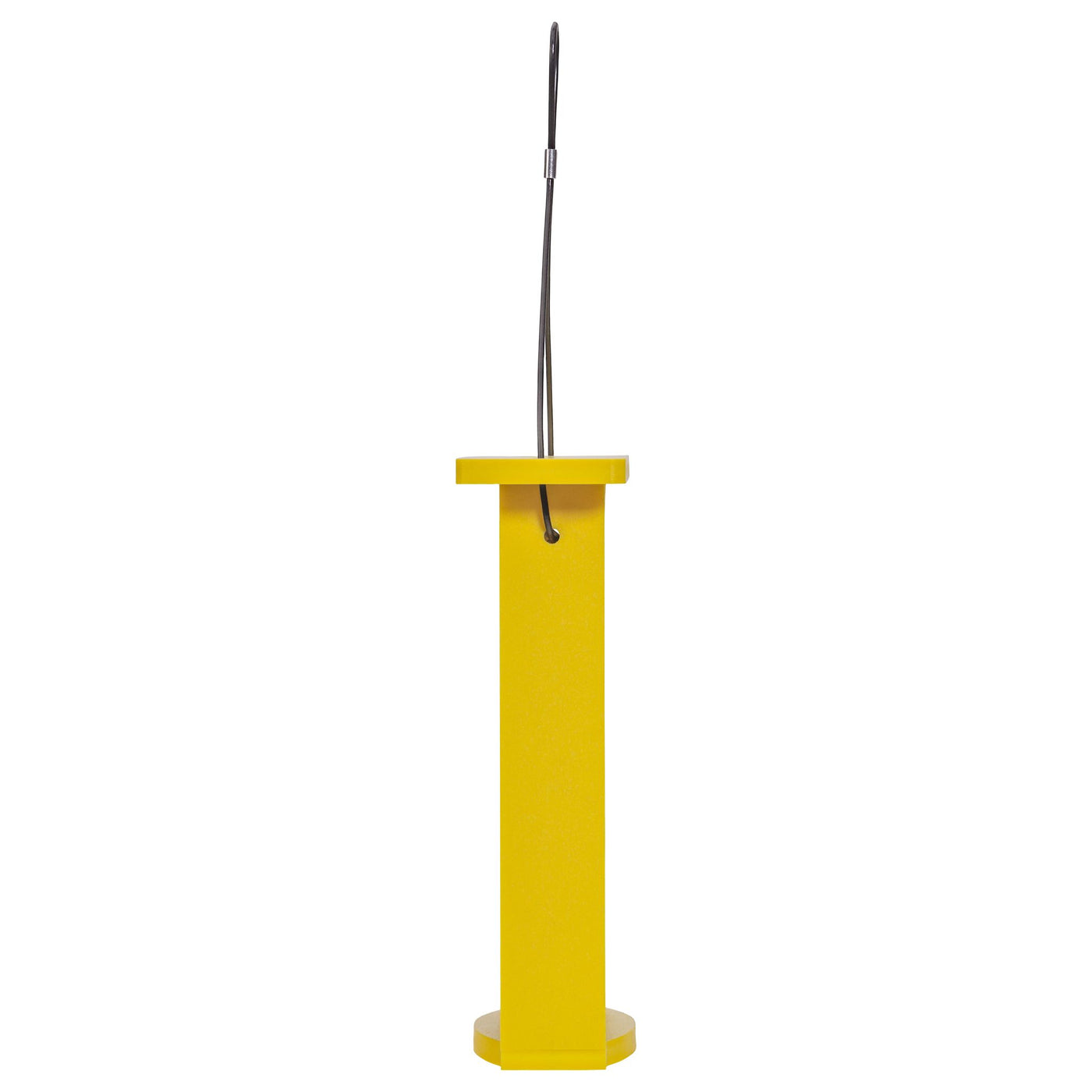 Tall Finch Bird Feeder in Yellow Recycled Plastic