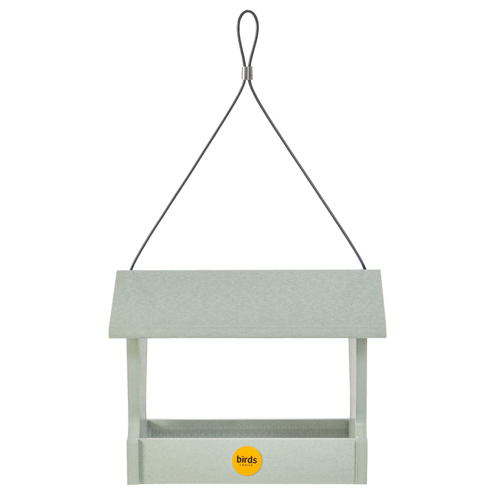 Medium Hopper Feeder in Sage Green Recycled Plastic - Birds Choice
