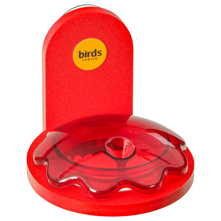 Window Mount Hummingbird Feeder in Red Recycled Plastic - Birds Choice