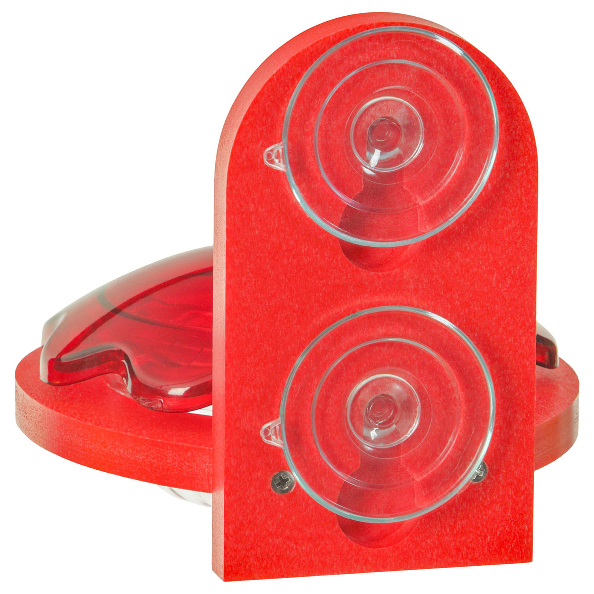Window Mount Hummingbird Feeder in Red Recycled Plastic - Birds Choice