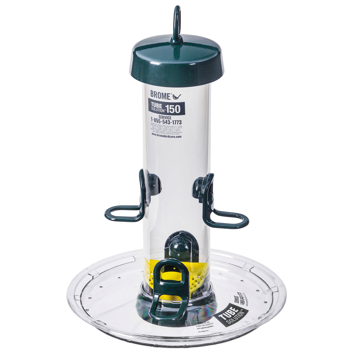 Brome Squirrel-Proof Tube Feeder with Cage &amp; Seed Tray - Birds Choice