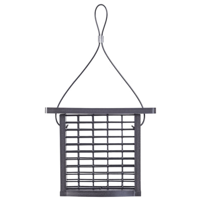 Recycled Plastic Suet Feeder in Black - Birds Choice