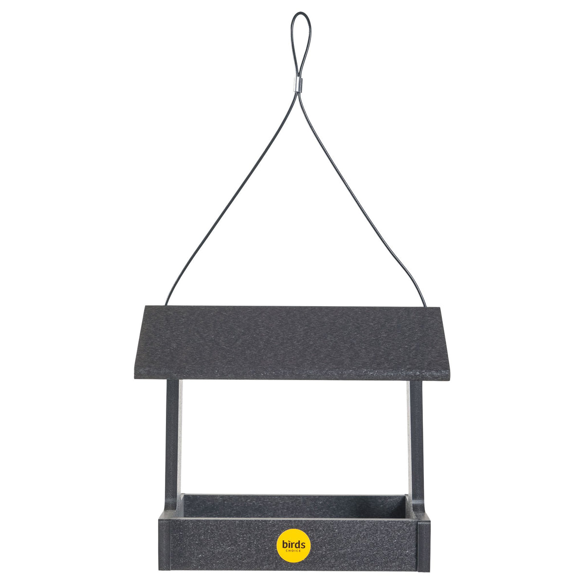 Recycled Plastic Fly-Thru Feeder in Black - Birds Choice