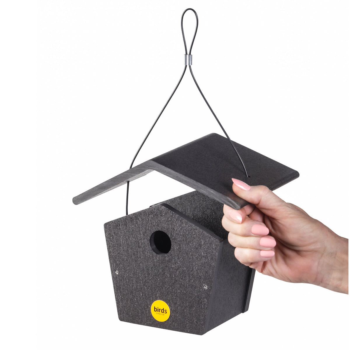 Wren House in Black Recycled Plastic - Birds Choice