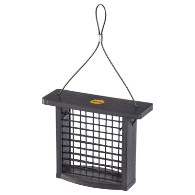 Recycled Plastic Suet Feeder in Black - Birds Choice