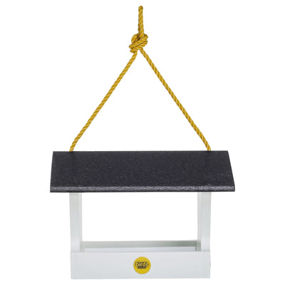 Modern Farmhouse Medium Hopper Bird Feeder in Black and White