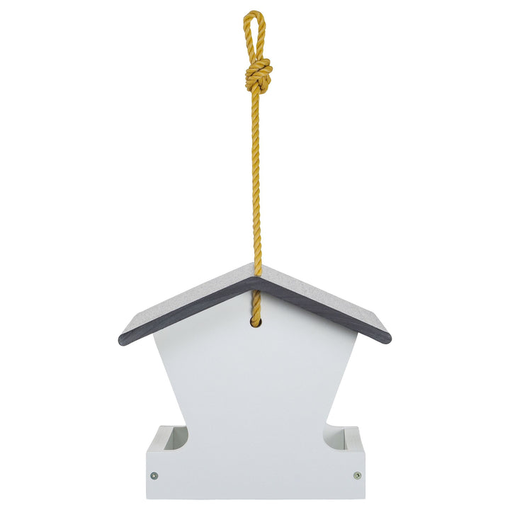 Modern Farmhouse Medium Hopper Bird Feeder in Black and White - Birds Choice