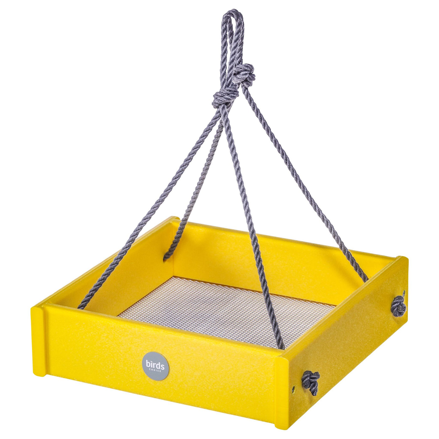 Hanging Tray Bird Feeder Color Pop Collection in Yellow Recycled Plastic - Birds Choice