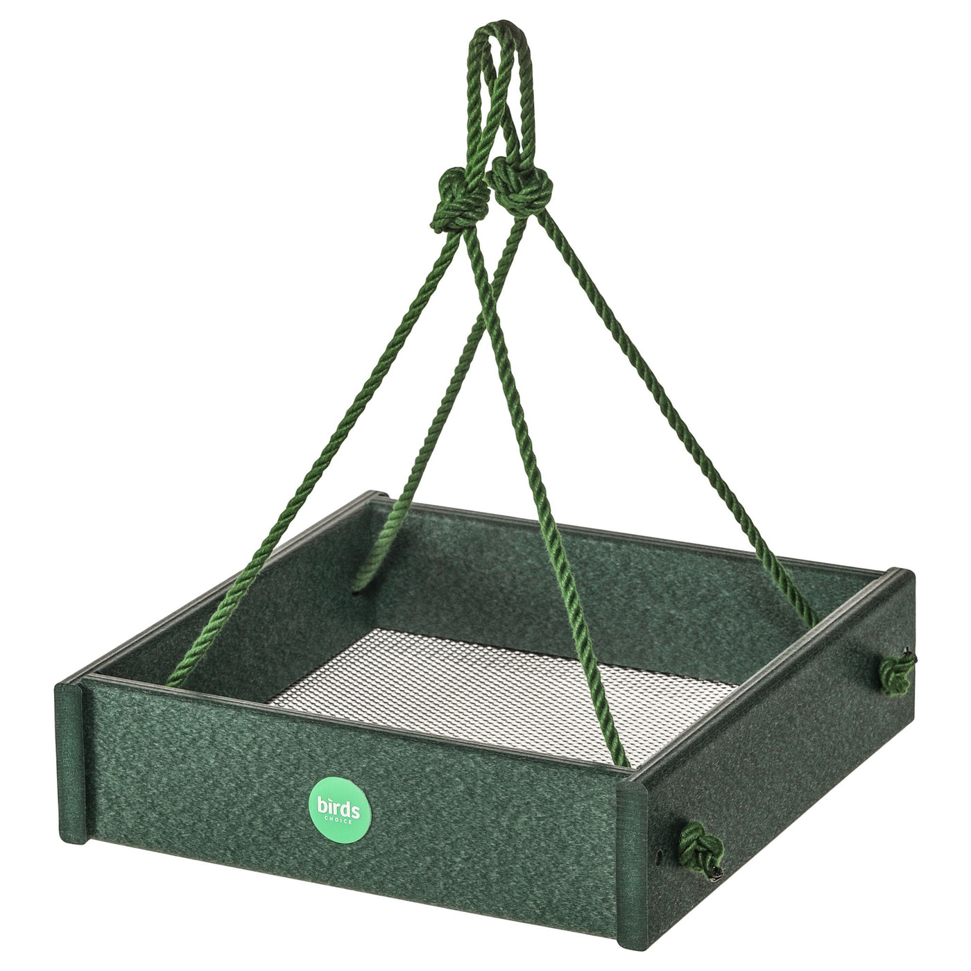 Hanging Tray Bird Feeder Color Pop Collection in Evergreen Recycled Plastic