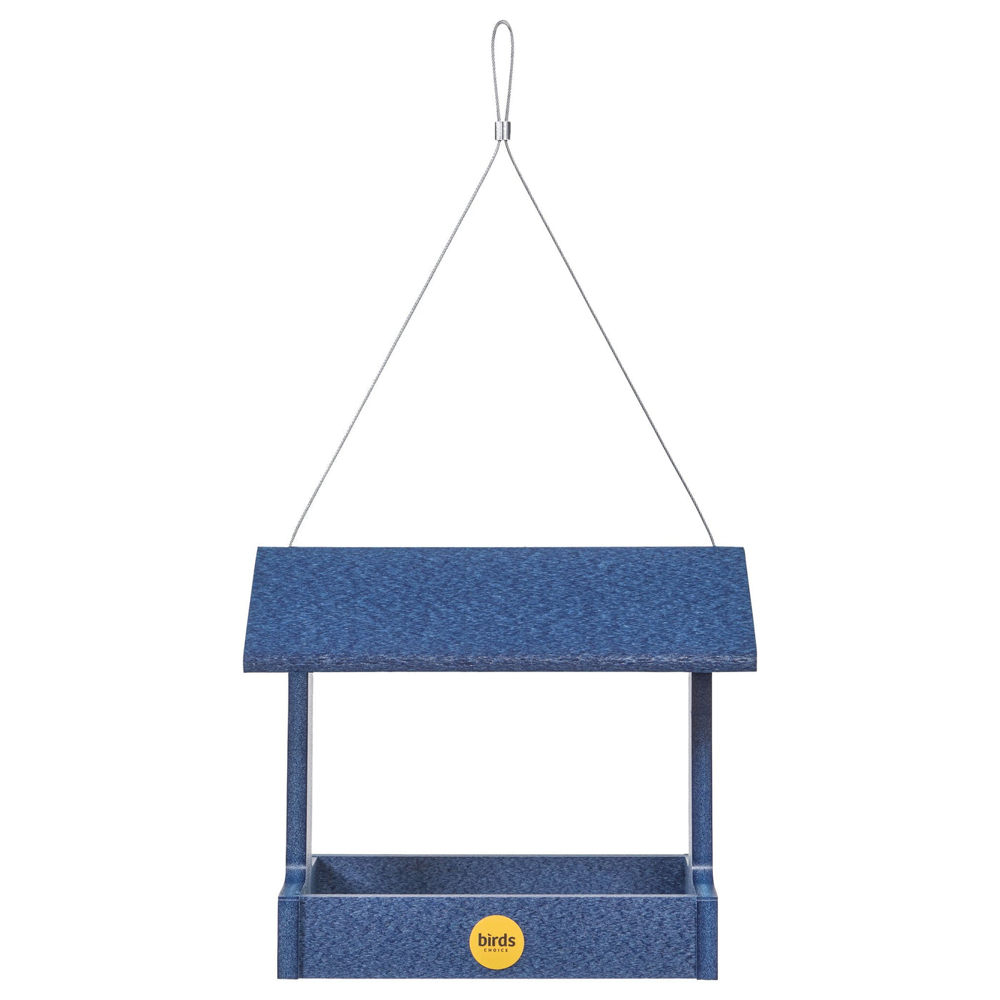 Hanging Small Fly-Thru Bird Feeder in Dark Blue