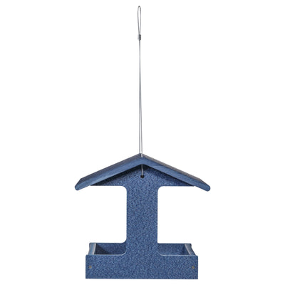 Hanging Small Fly-Thru Bird Feeder in Dark Blue - Birds Choice