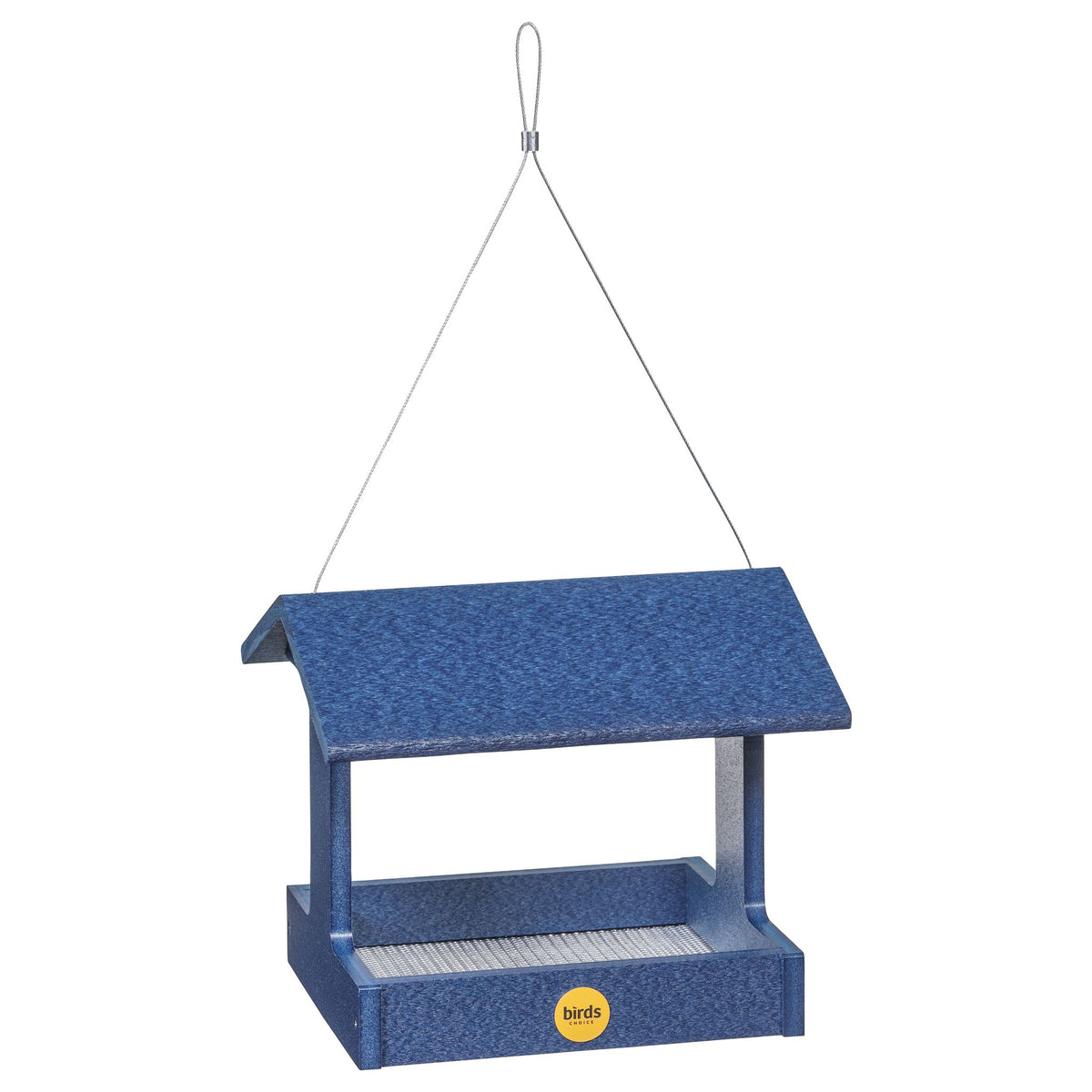 Hanging Small Fly-Thru Bird Feeder in Dark Blue - Birds Choice