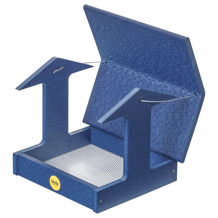 Hanging Small Fly-Thru Bird Feeder in Dark Blue - Birds Choice