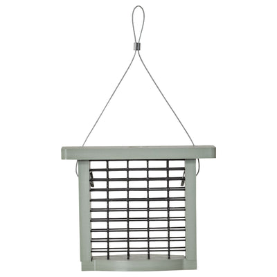 Suet Feeder for Single Cake in Green Recycled Plastic