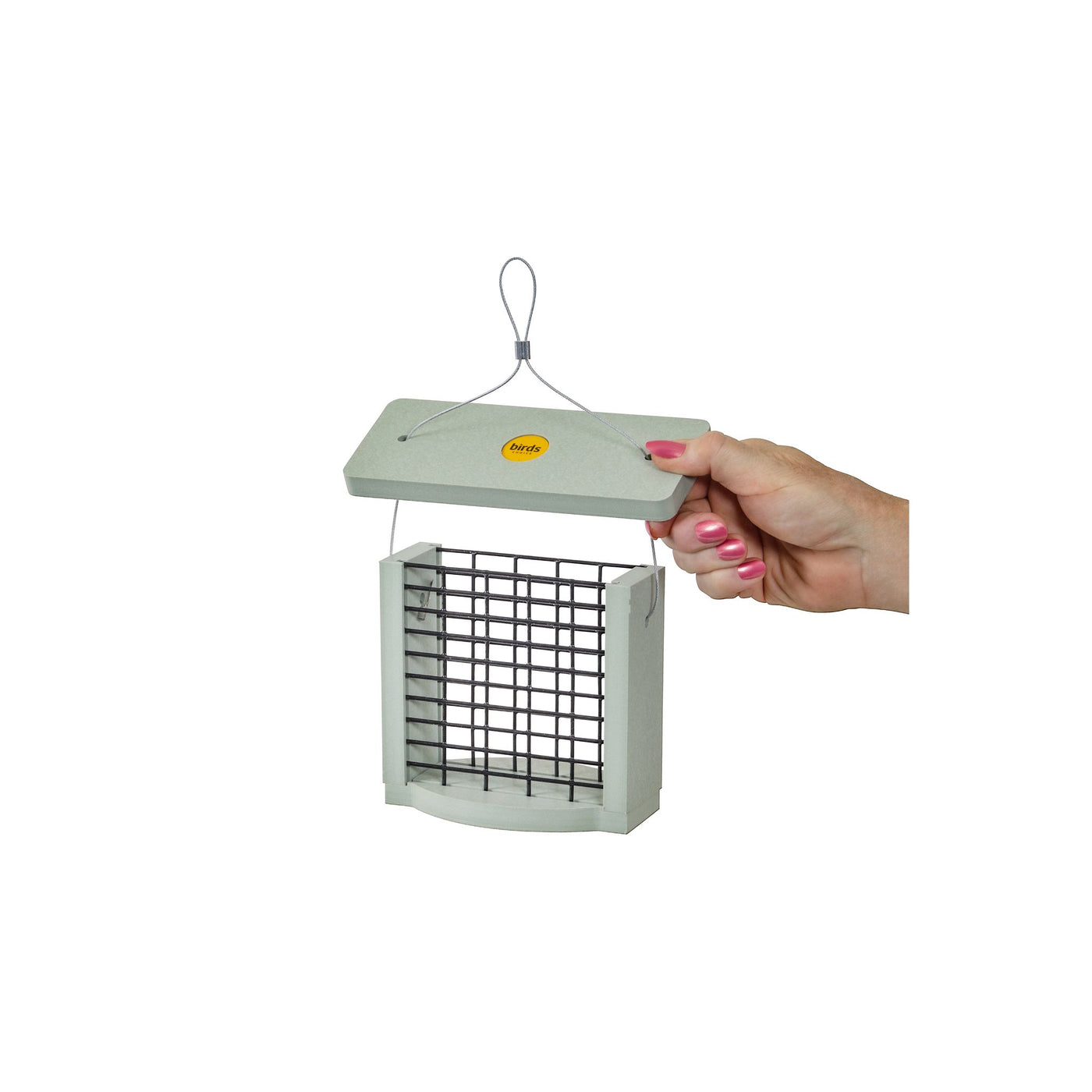 Suet Feeder for Single Cake in Green Recycled Plastic