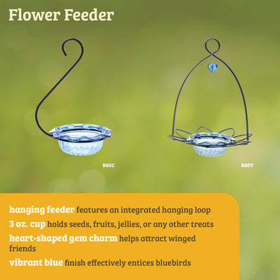 Bluebird Feeder Single Cup for Mealworms and Dried Fruit