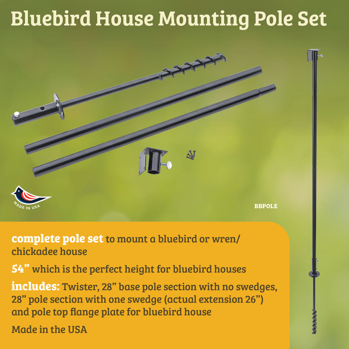 Bluebird House Mounting Pole Set - Birds Choice