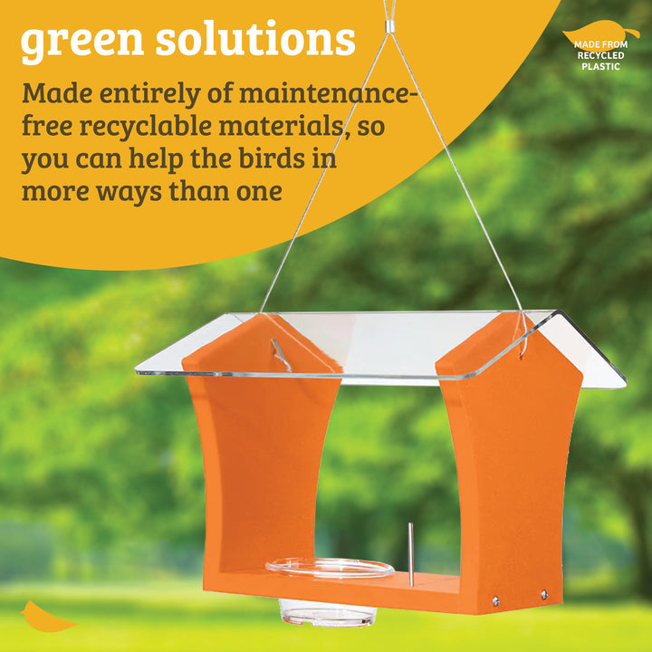 Oriole Bird Feeder in Orange Recycled Plastic - Birds Choice