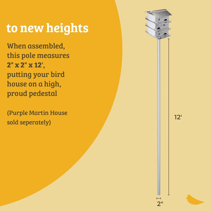 12 ft. Heavy Duty Telescoping Pole for Purple Martin House - Birds Choice