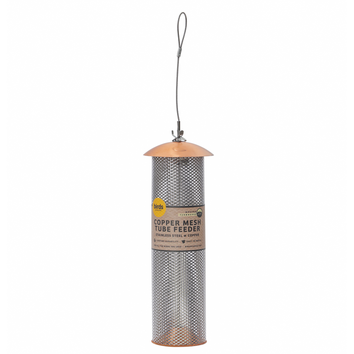 Copper Mesh Tube Feeder for Finches Small - Birds Choice