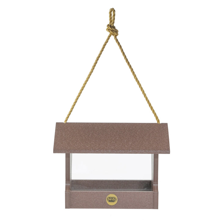 Medium Hopper Bird Feeder in Cinnamon Recycled Plastic - Birds Choice