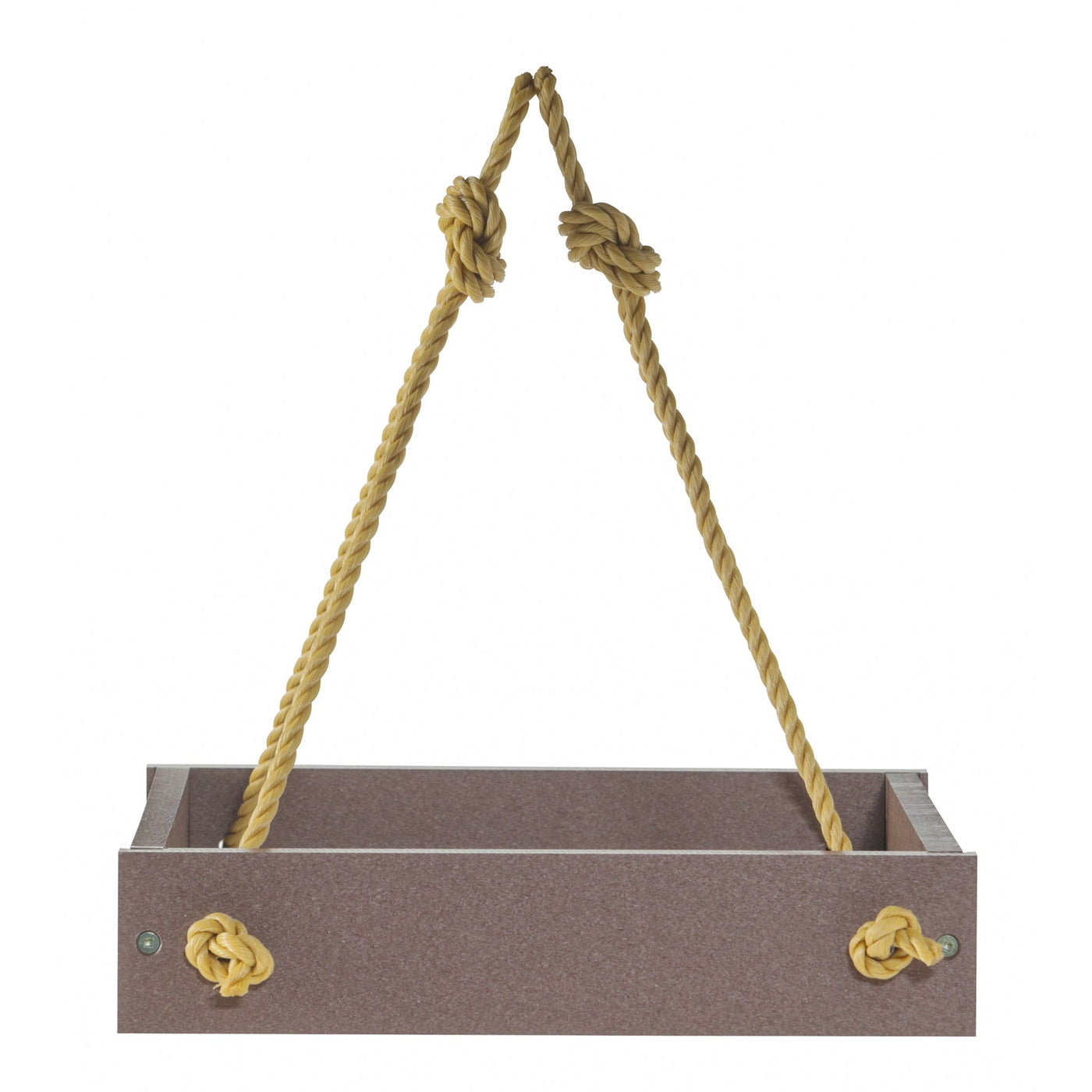 Small Hanging Platform Bird Feeder in Cinnamon Recycled Plastic - Birds Choice