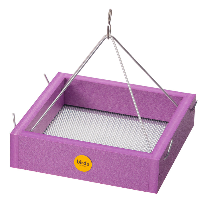 Lupus Foundation of America Small Hanging Tray Bird Feeder in Purple Recycled Plastic-Limited Edition - Birds Choice